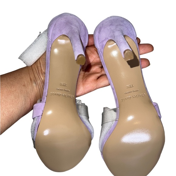 💜 NWB! Charles David Lilac Strappy Heels - Picture 4 of 9